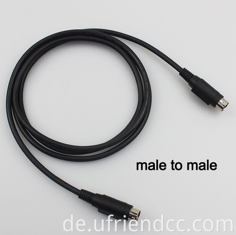 Hochwertige OEM -Herstellung Unibody 1m/2m Stereo 5/8/10/13 Pin Mini DIN Kabel